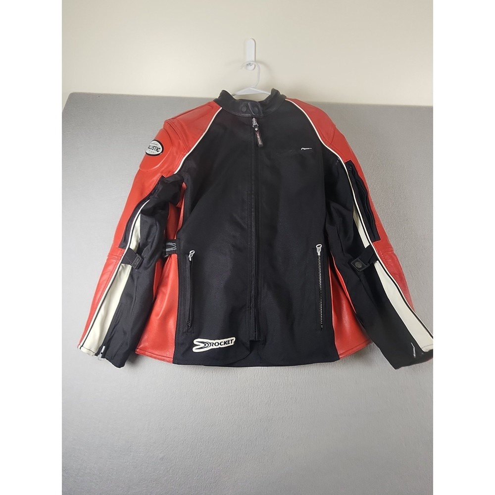 Joe Rocket Ballistic Series Ladies Motorcycle Jacket  Red/Black/white Sz Medium